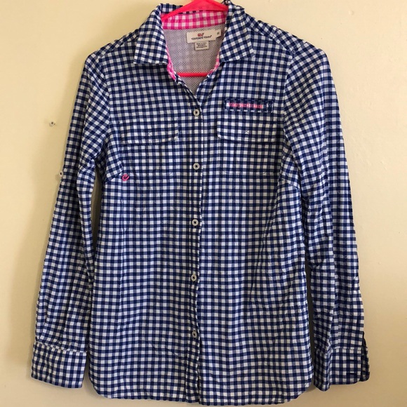 Vineyard Vines Tops - Vineyard Vines gingham button down shirt size 00